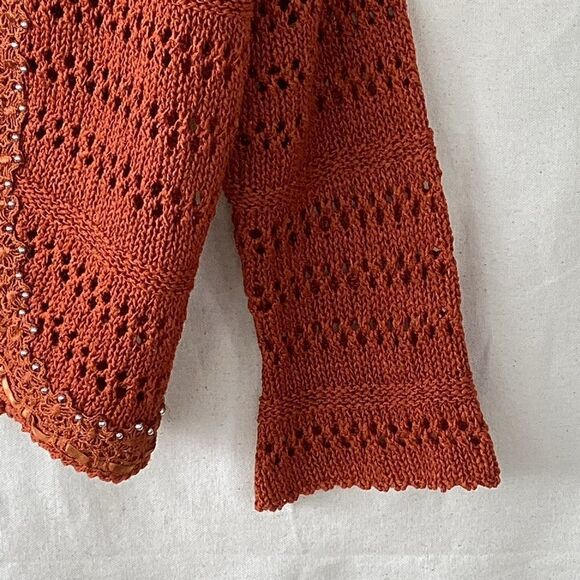 Valenti crochet knit cardigan woman’s medium - Picture 4 of 7